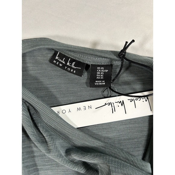 Nicole Miller Women’s Gray Green Sleeveless Knee Length Dress Size XS NWT - Picture 4 of 7